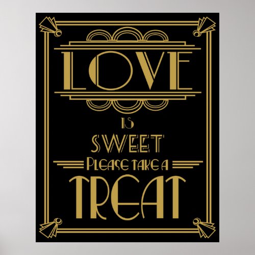 Art Deco 20s style Sweet table print