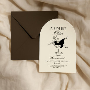Art Deco 20s Vintage Birthday A tini bit older  Invitation
