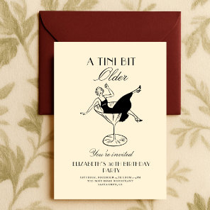 Art Deco 20s Vintage Birthday A tini bit older  Invitation