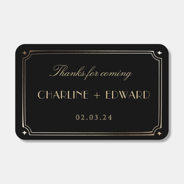 Art deco 20s Wedding  Matchboxes (Front)