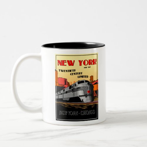 Art Deco 20th Century Limited Two_Tone Coffee Mug