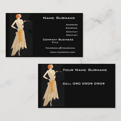 Customizable Art Deco 2 Business Card