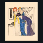 Art Deco 3 Paul Poiret Dresses by Paul Iribe Poster<br><div class="desc">This is a digitally enhanced print of a vintage 1908 Paul Iribe Art Deco fashion illustration of three Paul Poiret dresses. You can customize the background color.</div>