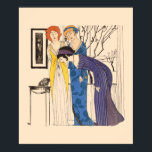 Art Deco 3 Paul Poiret Dresses by Paul Iribe Poster<br><div class="desc">This is a digitally enhanced print of a vintage 1908 Paul Iribe Art Deco fashion illustration of three Paul Poiret dresses. You can customize the background color.</div>