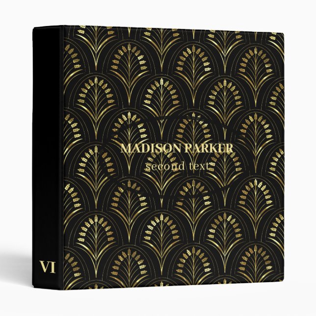 Art Deco 3 Ring Binder (Front/Spine)