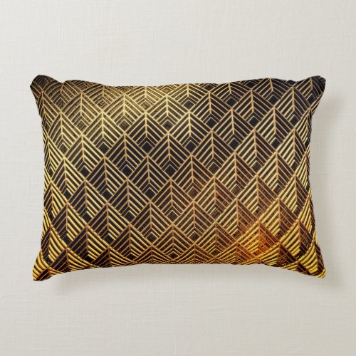 Art Deco 3D Fashion Background Accent Pillow