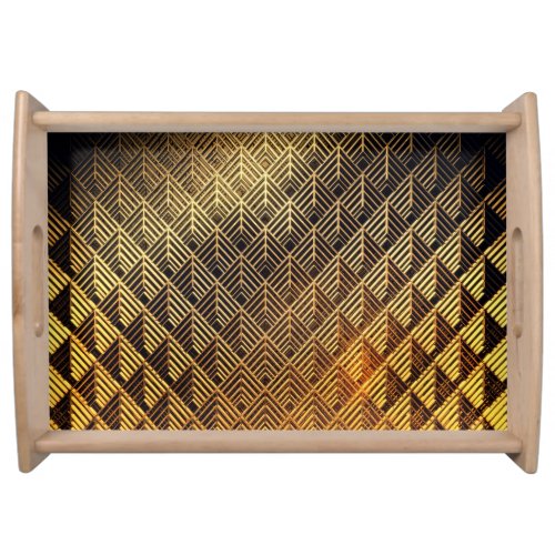 Art Deco 3D Fashion Background Serving Tray