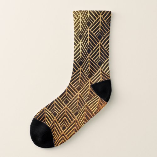 Art Deco 3D Fashion Background Socks