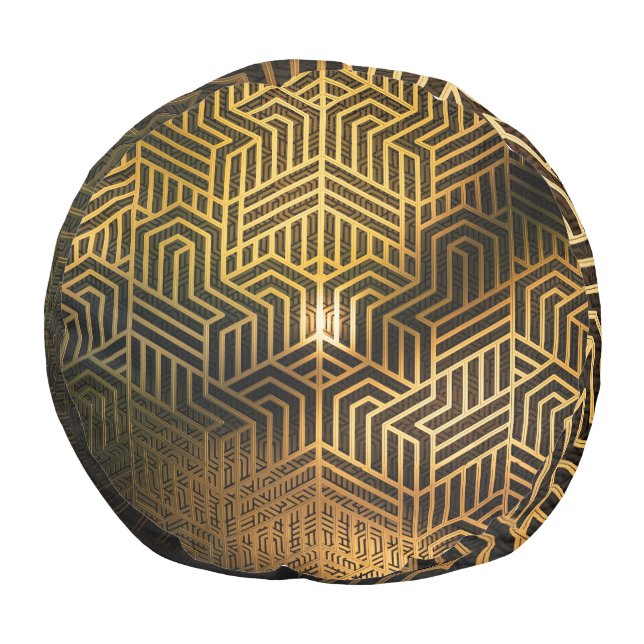 Art Deco 3D Illustration, Advertisement Wallpaper. Pouf (Bottom)
