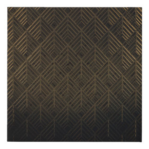 Art Deco 3D Illustration Background Faux Canvas Print