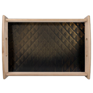 Art Deco 3D Illustration Background Serving Tray