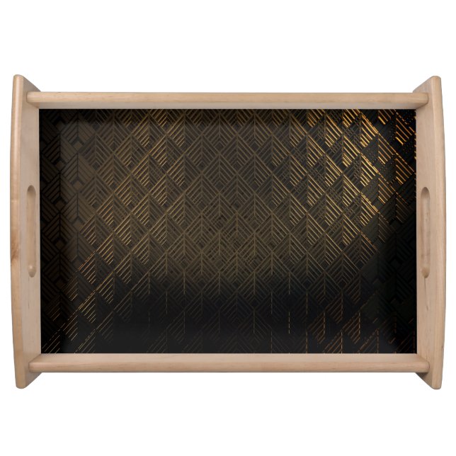 Art Deco 3D Illustration Background Serving Tray (Front)
