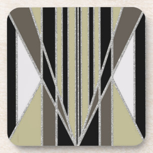 Art Deco Abstract Design Beverage Coaster