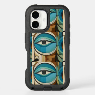 Art Deco Abstract Eyes pattern iPhone 16 Case