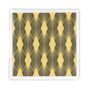 Art Deco Abstract Geometric Background Acrylic Tray