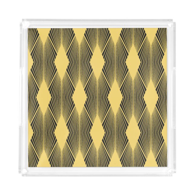 Art Deco Abstract Geometric Background Acrylic Tray (Front)