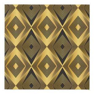Art Deco: Abstract Geometric Background Faux Canvas Print