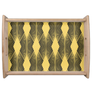Art Deco Abstract Geometric Background Serving Tray