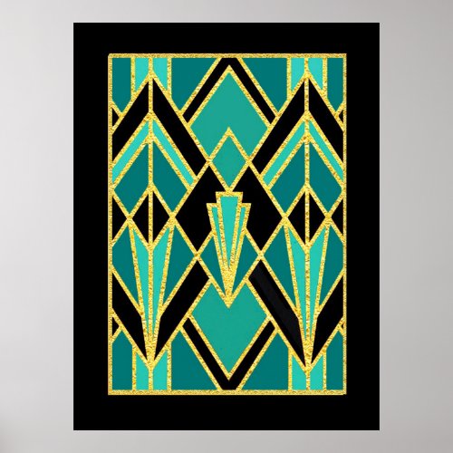 Art Deco Abstract Pattern Poster