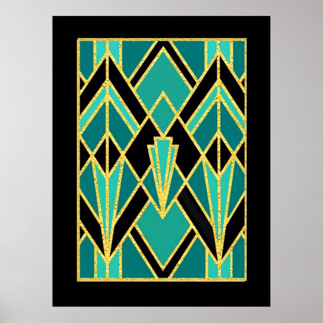 Art Deco Abstract Pattern Poster (Front)