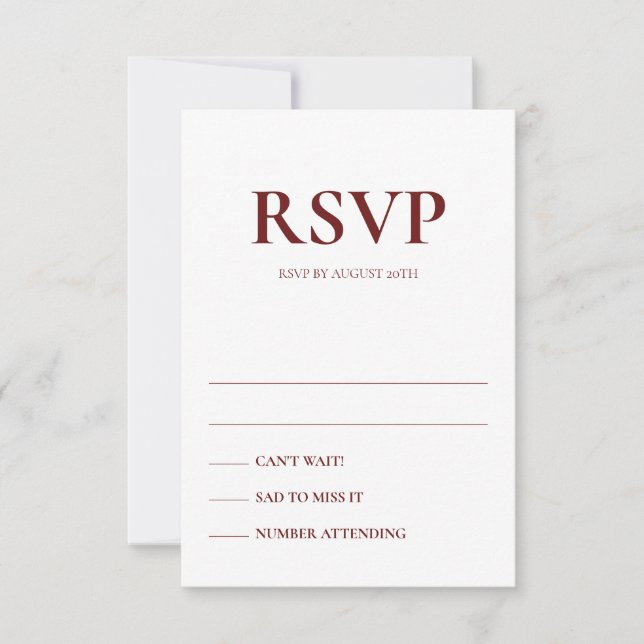 Art Deco Accents Wedding Response Cards (Front)