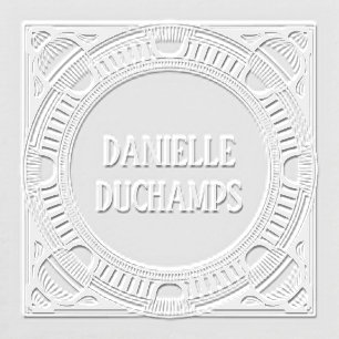 Art Deco Acorn & Parallel Line Embosser