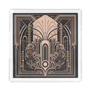 Art Deco Acrylic Tray