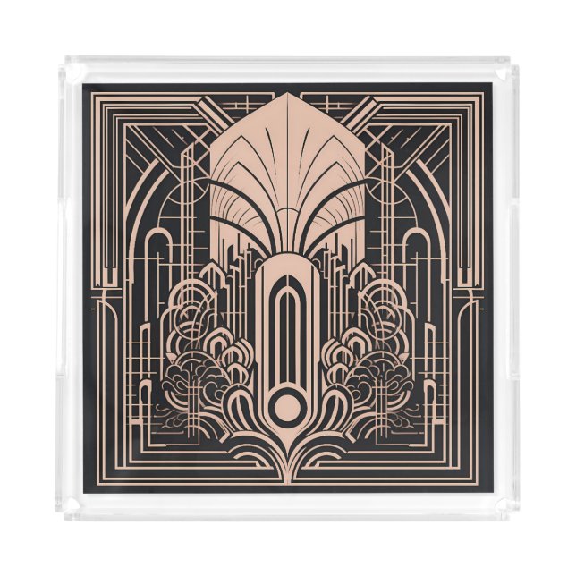 Art Deco Acrylic Tray (Front)