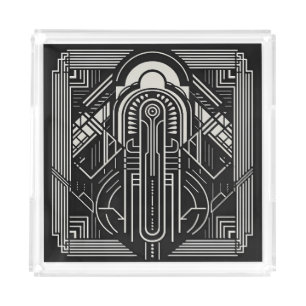 Art Deco Acrylic Tray