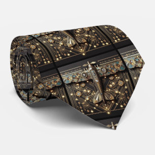 Art Deco Airplane Art Deco Circuit Board Neck Tie