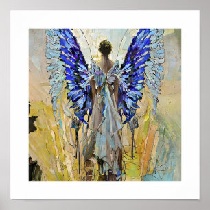 art deco angel poster