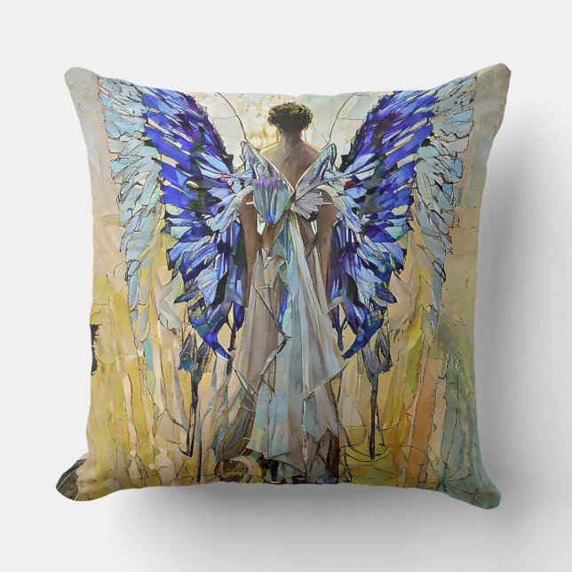 art deco angel throw pillow (Front)