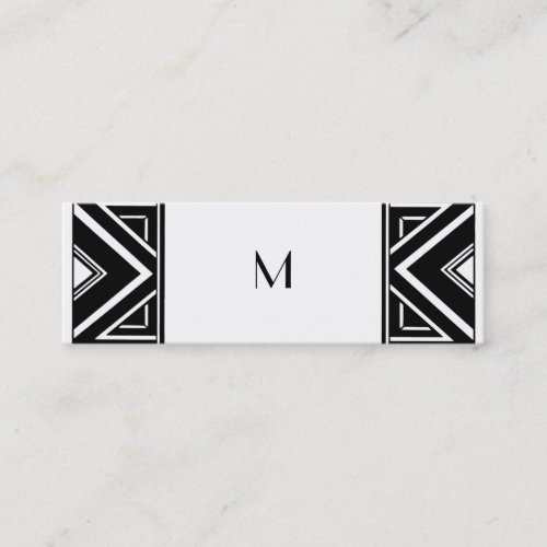 Art Deco Angles Monogram Calling Card