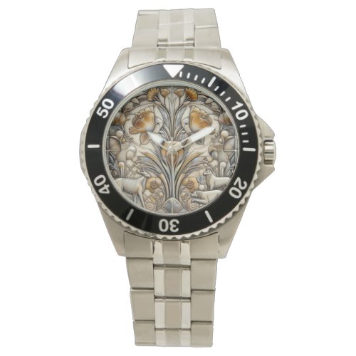 Art Deco Animal Tile Watch