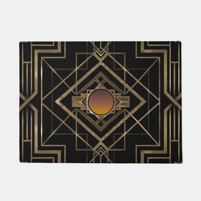 Art Deco Antique Gold Doormat (Front)