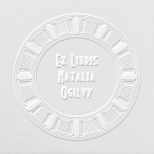 Art Deco Arch Segment Ex Libris Embosser (Design)