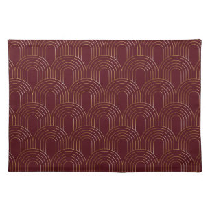 Art Deco Arches Elegant Modern Vintage Scallop Cloth Placemat