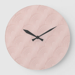 Art Deco Arches   Elegant Modern Vintage Scallop Large Clock
