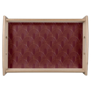 Art Deco Arches Elegant Modern Vintage Scallop Serving Tray