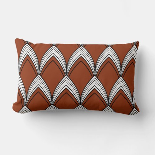 Art Deco Arches Pattern Lumbar Pillow