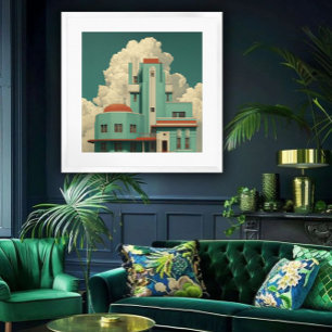 Art Deco Architecture Framed Art Print