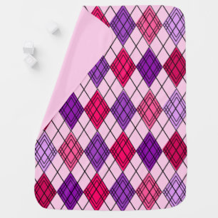 Art Deco Argyle Baby Blanket