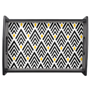 Art Deco Arrows Pattern Serving Tray
