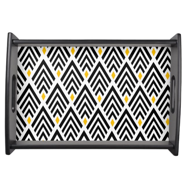 Art Deco Arrows Pattern Serving Tray (Front)
