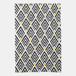 Art Deco Arrows with Gold Accent Pattern Towel