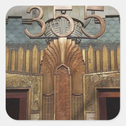 art deco art nouveau vintageoriginalelevator square sticker