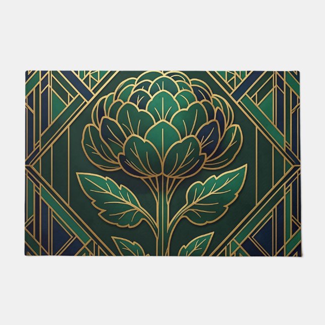 Art Deco Artichoke Doormat (Front)