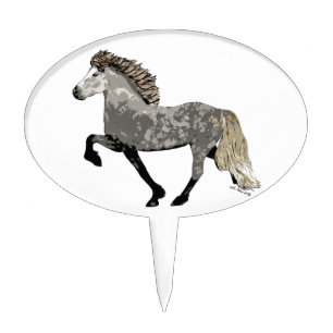 Art Deco Astrid Icelandic horse Cake Topper