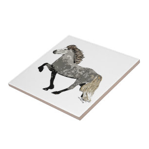 Art Deco Astrid Icelandic Horse Ceramic Tile