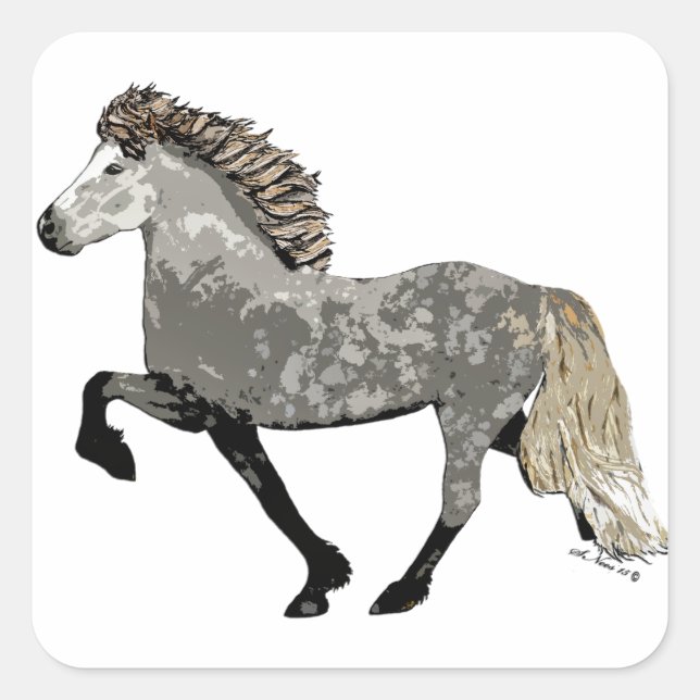 Art Deco Astrid Square Sticker (Front)